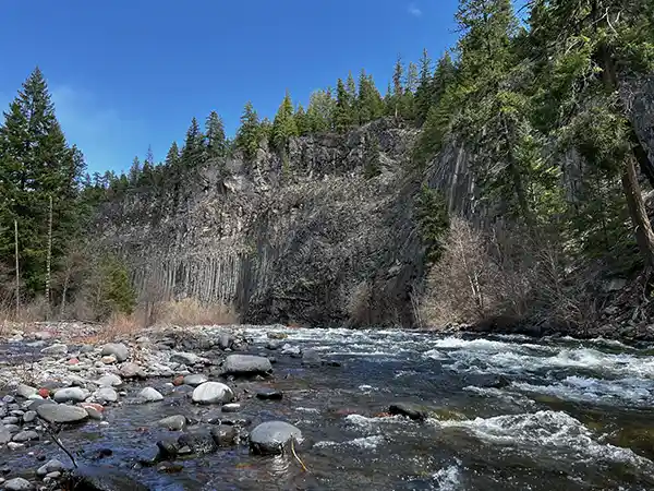 Klickitat river with rapids